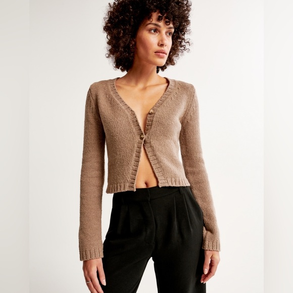 Abercrombie & Fitch Tops - Abercrombie & Fitch Textural Cardigan in Brown Size Small